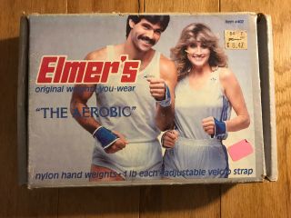 Vintage Elmer’s Nylon Hand Weights Adjustable Aerobic Weights 402