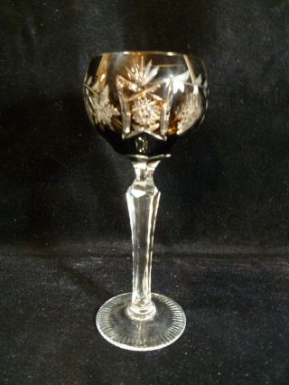 Exquisite Vintage Nachtmann Germany Cut Crystal Wine Glass Goblet