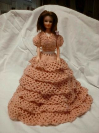 Vintage Crochet Doll Toilet Tissue Roll Cover