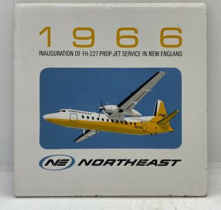 Vintage 1966 Northeast Inauguration Fh - 227 Prop Jet Service Advertising Trivet