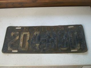 1923 Antique York State License Plate 204 - 330