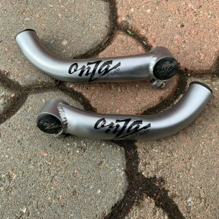 Vintage Onza Bar Ends Aluminum Lightweight With Plugs Silver Mountain Bike Mtb