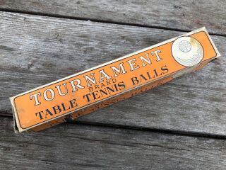 Vintage Tournament Brand Ping Pong Balls Nos Old Stock C.  1930 