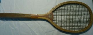 Antique Vintage A.  G.  Spalding & Bros Geneva Wood Tennis Racket - 1905