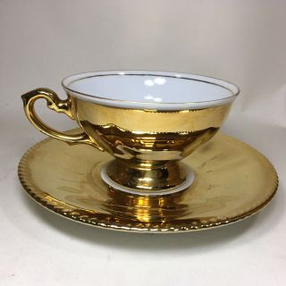 Vintage Rudolf Wachter Rw Bavaria Gold Tea Cup & Saucer 49
