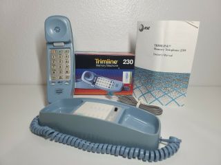 Vintage At&t Trimline Telephone Model 230 Memory Phone Lighted Dial Buttons