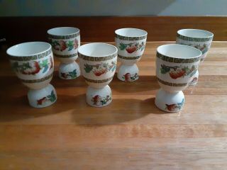 Set Of 6 Vtg Johnson Brothers Indian Tree 4 " Tall Egg Cups