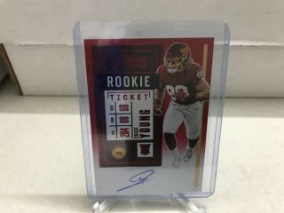 2020 Panini Contenders Chase Young Rookie Ticket Red Autograph