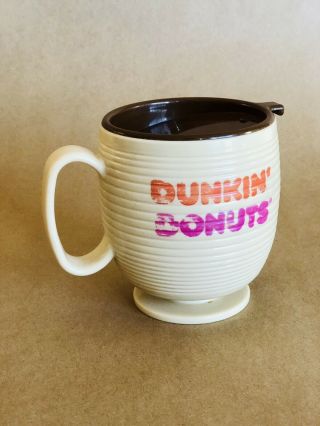 Vintage Dunkin Donuts The Big One Travel Mug 16 Oz With Lid Coffee Cup Plastic