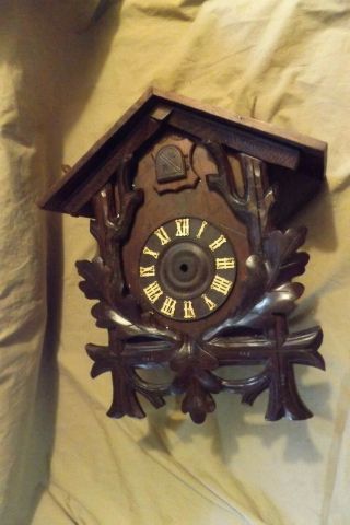 Antique Cuckoo Clock Parts Black Forest Only Box Only No