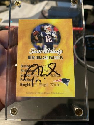 Tom Brady Auto Rookie Card W/ Investment - For Authenticity