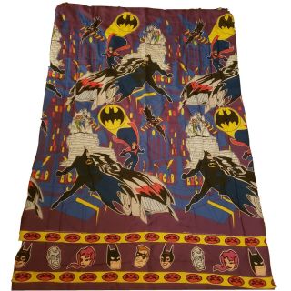 Vintage 1996 Batman & Robin Bedding Twin Comforter Dc Comics