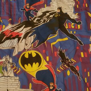 Vintage 1996 Batman & Robin Bedding Twin COMFORTER DC Comics 3