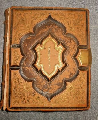 Antique 1869 Large Ornate Family Holy Bible Old & Testaments Illustrated