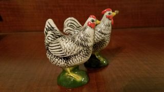 Vintage Goebel W.  Germany Plymouth Rock Chickens Salt And Pepper Shaker Set