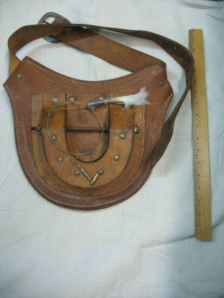 Vintage Commercial Tuna Fishing Lift Pole Belt Harness - Pipe Squid Lure - Rare