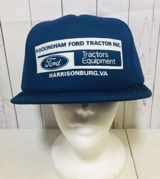 1980’s Rockingham Ford Tractor Equipment Vtg Trucker Cap Hat Harrisonburg Va Euc