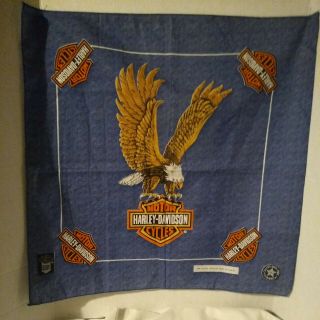 Vintage Harley Davidson Bandana Handkerchief Scarf American Eagle