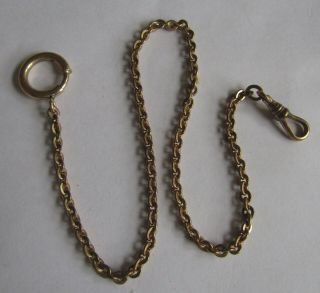 Vintage Krementz Watch Fob Chain,  1/20 12k Gold Filled,  13.  5 Inches Long