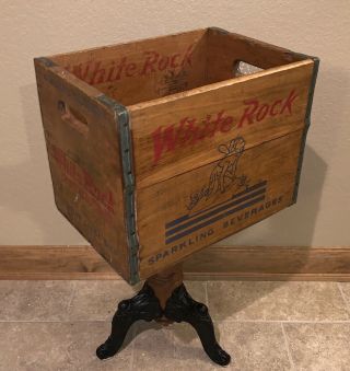 Antique 1960’s White Rock Durabilt Beverage Wood Wooden Box Crate Made In Usa