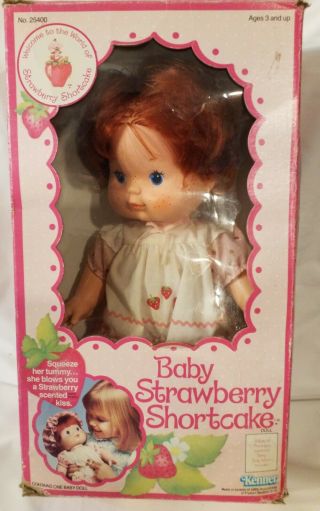 Vintage 1982 Strawberry Shortcake Blow A Kiss Doll,  Hat Romper,