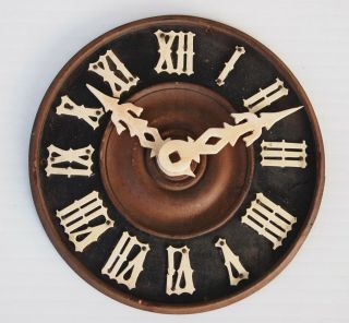 Antique Cuckoo Clock Parts - Dial With Bone Hands