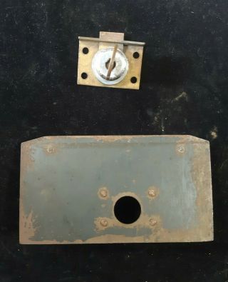 Mills Slot Machine Lock w/Key & Cash Box Door,  Antique Coin - Op Parts 2