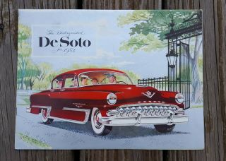 Vintage 1953 Desoto Sales Brochure Fire Dome V - 8 Powermaster 6