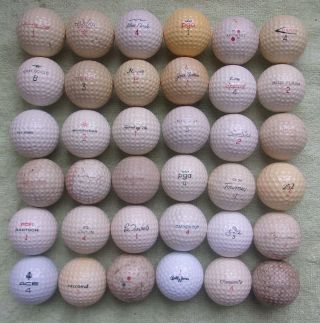36 Antique Vintage Interesting Golf Balls Some Signature