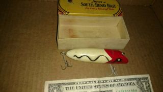 Vintage South Bend Bass - Oreno Lure 973 Srw Shadow Wave 3 - 3/4 " With Matching Box