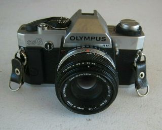 Vintage Olympus Omg Camera 35mm With Auto - S 50mm 1:1.  8 Lens Nm Ca9