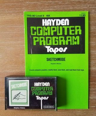 Vintage 1980 Radio Shack Trs - 80 Hayden Sketchmode Computer Program Cassette Tape