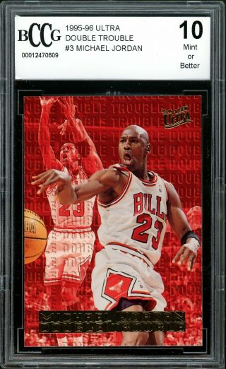 1995 - 96 Ultra Double Trouble 3 Michael Jordan Card Bgs Bccg 10,