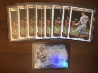 (8) 2012 Bowman 34 Mike Trout Rookie Year Anaheim Angels (9 Total Trout Cards)