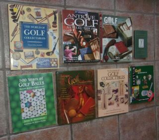 8 Books About Antique Vintage Golf Collectables Clubs Golf Balls Much More