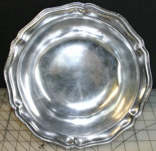 Vintage Wilton Rwp Armetale Pewter Ware Columbia 10 " Polished Queen Anne Bowl