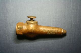 Vintage Brass Schrader Pneumatic Air Hose Nozzle,  Blow Gun