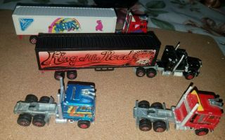 Vintage Majorette Tractor Trailers Nerds & King Of The Road,  2 Extra Rigs