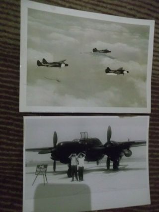 30) 2x Orig 1944 Planet News Photo (,) Usaaf Usaf Northrop P - 61 Black Widow