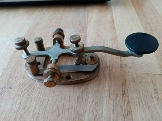 Antique E.  F.  Johnson Co Brass Telegraph Key Rare