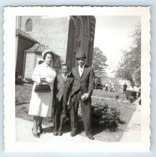 Vintage Photo African American Family At Church