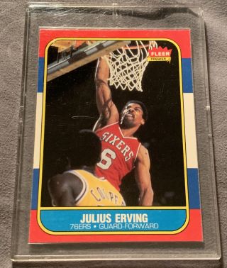 1986 Fleer Basketball Julius Erving 31 Perfect Card