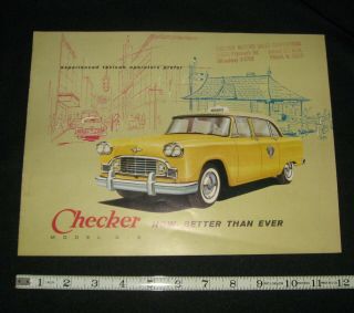 Automobile Sales Brochure For The 1959 Checker Model A - 9 Vehicle