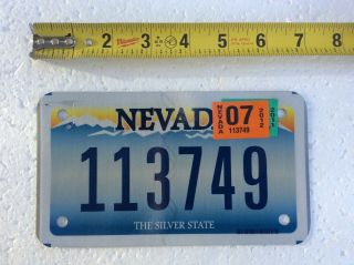 2012 Nevada Motorcycle License Plate 113749