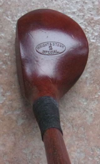 Antique Vintage Wright & Ditson Special 2 Hickory Wood Shaft Golf Club Brassie