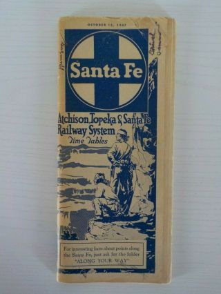 1947 At&sf Atchison,  Topeka & Santa Fe Railway System Railroad Time Table
