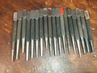Antique Tools Nail Set Punches • Vintage Woodworking Millers / Stanley Punch ☆us