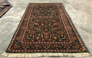 Authentic Fine Quality Hand Knotted Vintage Wool Area Rug 5.  4 X 3.  1 Ft