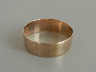Antique Victorian Ring 3/16 " Wide Band 10k Rose Gold Plain Size 6