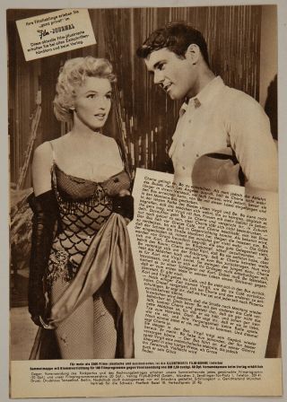Vintage Rare 1950s German Bus Stop Movie Program Marilyn Monroe Don Murray Fine, 2